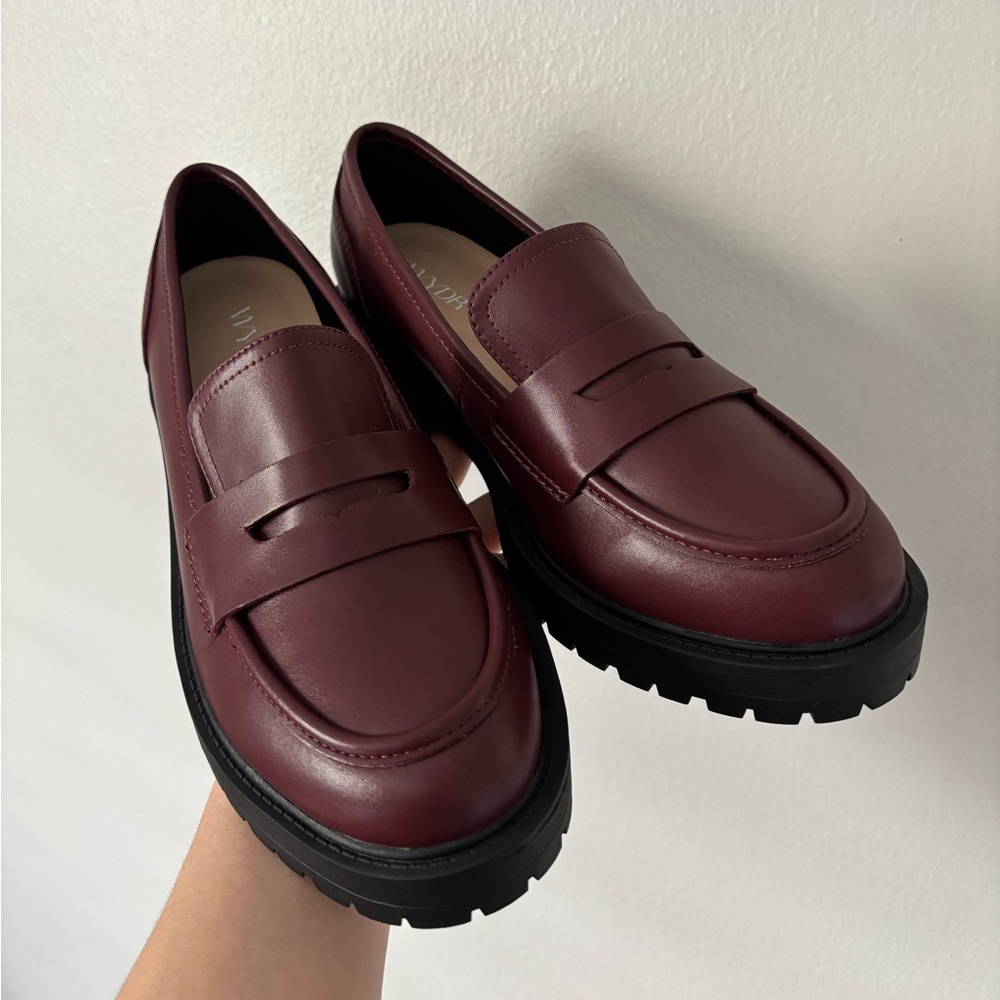 WYDR Studios Tate Vegan Classic Chunky Loafers in Wine